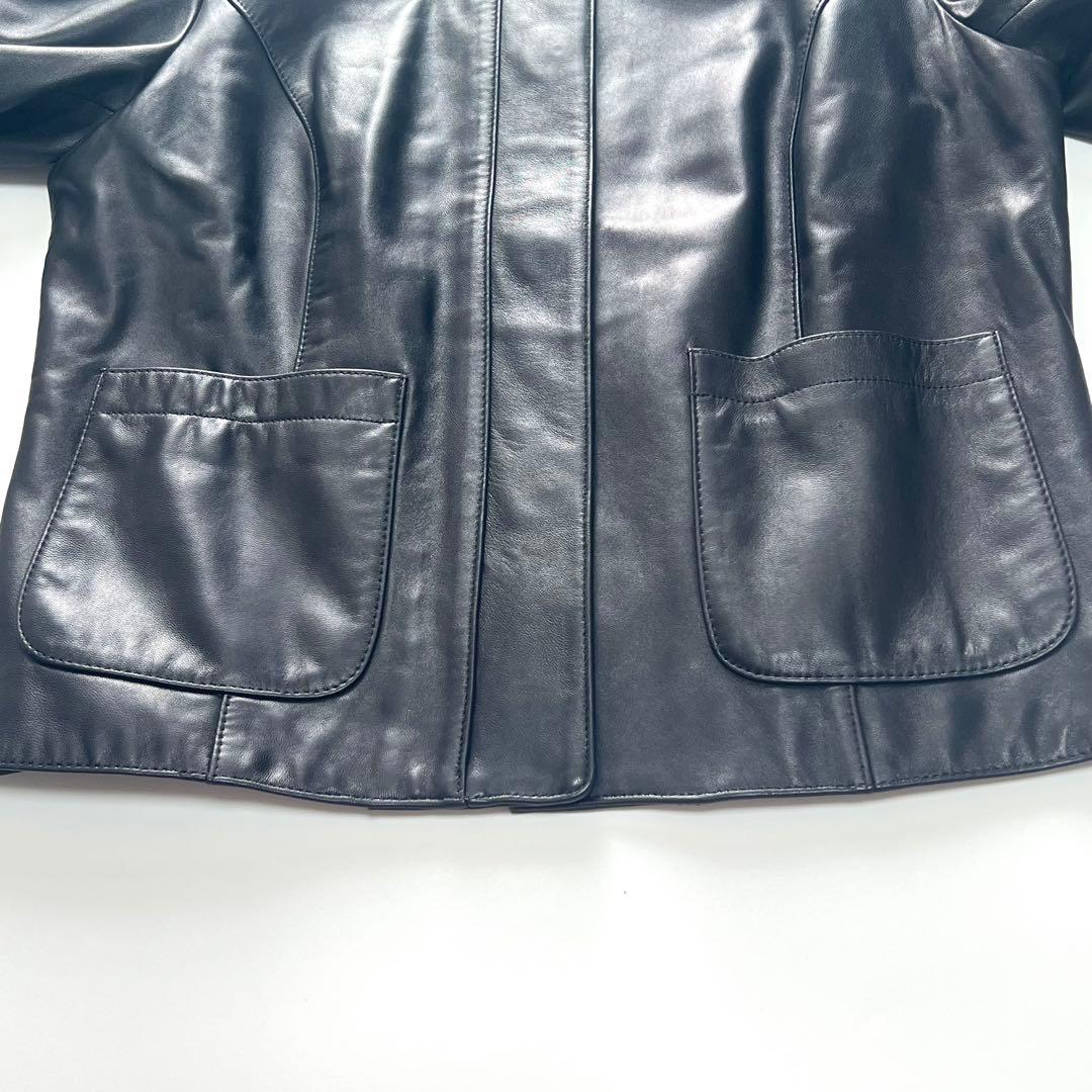 【極美品】ブルックスブラザーズ　シングルレザージャケット　羊革　現行　黒　M