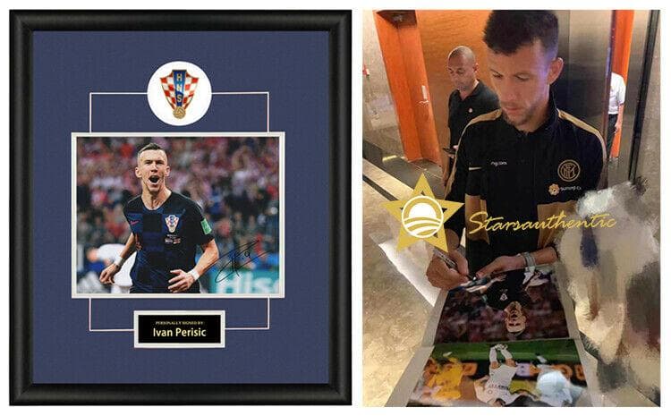 直筆サイン入り写真 イヴァン・ペリシッチ クロアチアサッカー連盟 SA鑑定済
