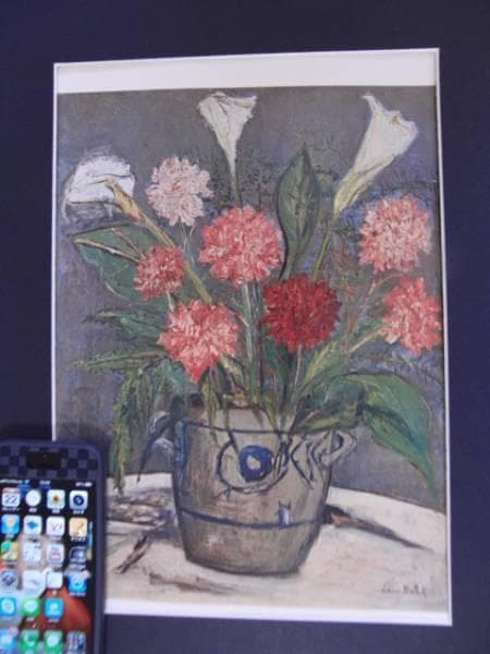 モーリス・ユトリロ、MauriceUtrillo、花瓶、限定高級画版、新品額装付