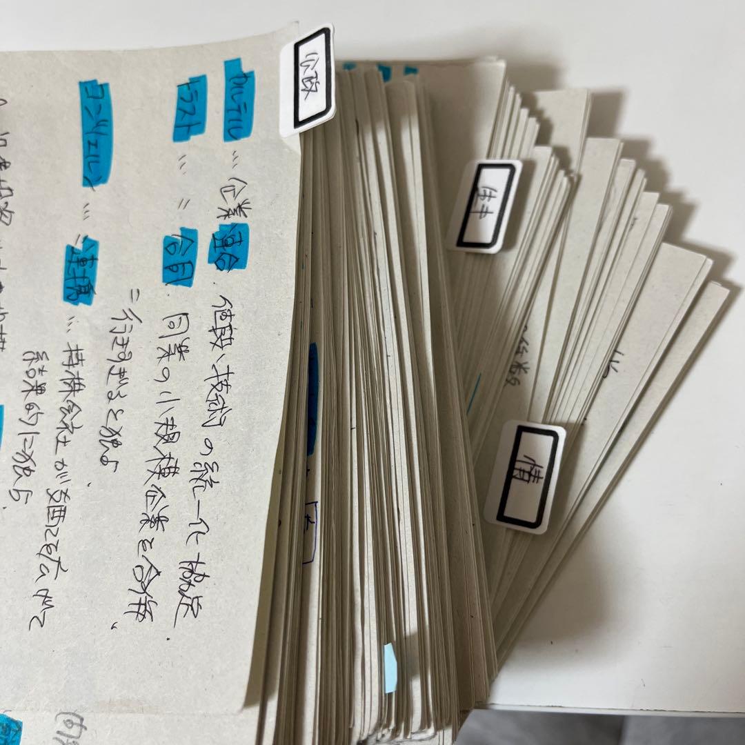 共テ対策 公共政経、情報、生物基礎 手書き暗記カード360枚