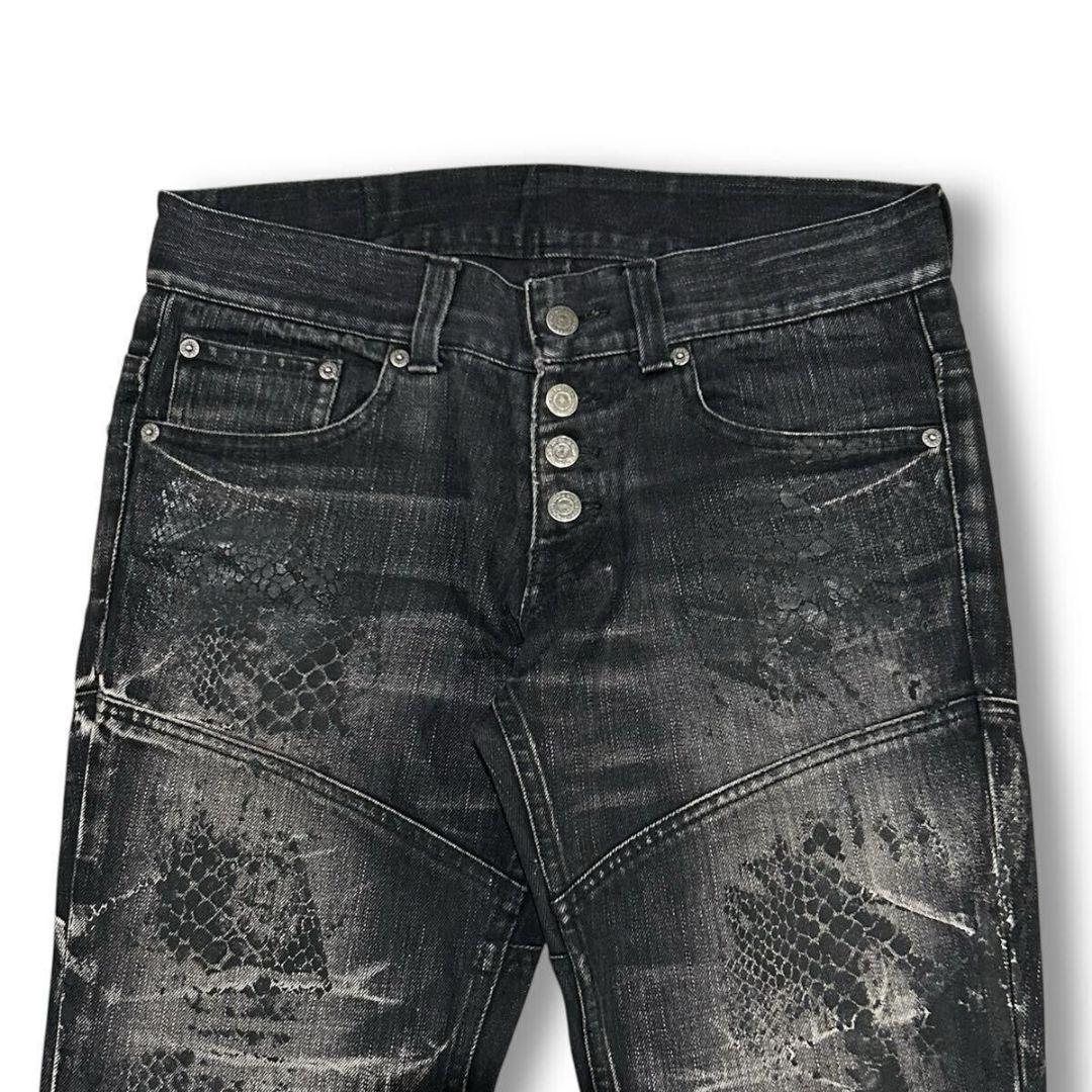 パンツ tornadomart coating python laceup denim