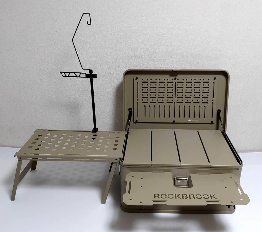 アルミコンテナ　50L　フルカスタム　カーキー　キャンプ　新品送料込み