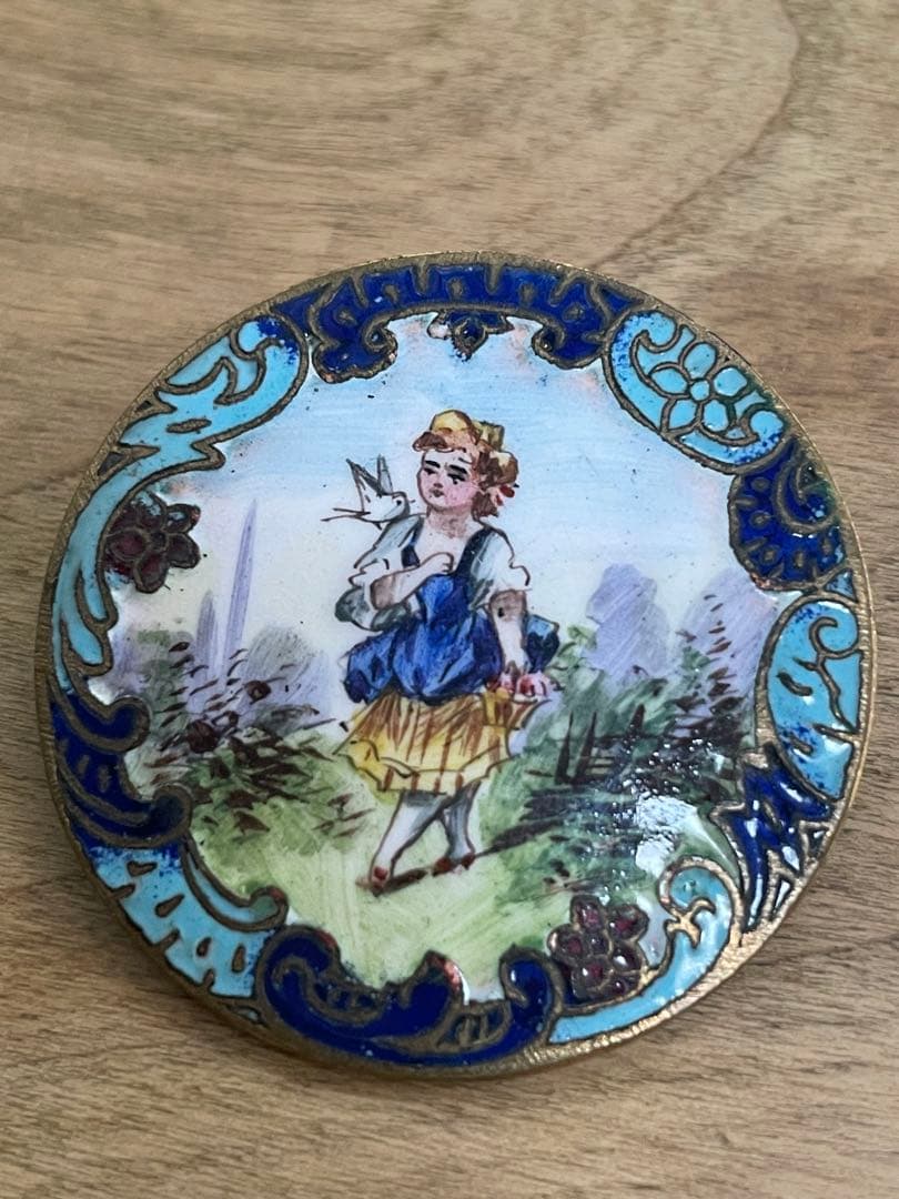 たかまま様　⬇️【希少】アンティーク エナメル手書き　ボタン