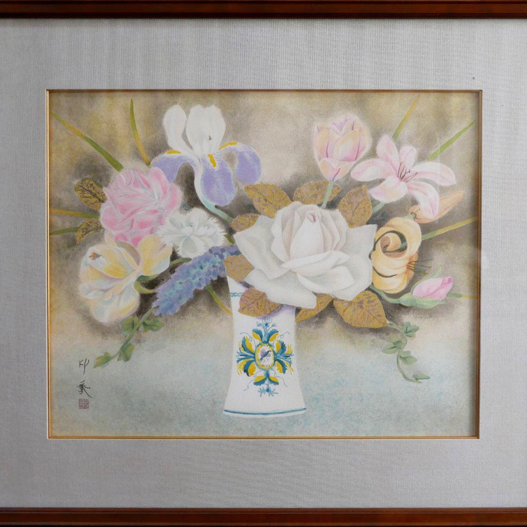 堂本印象「かがやく花」「紫陽花」リトグラフ２枚組