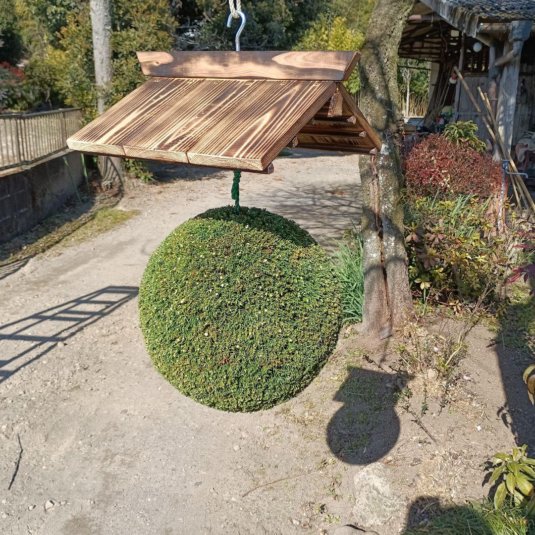 杉玉　直径約33ｃｍ 　屋根付き