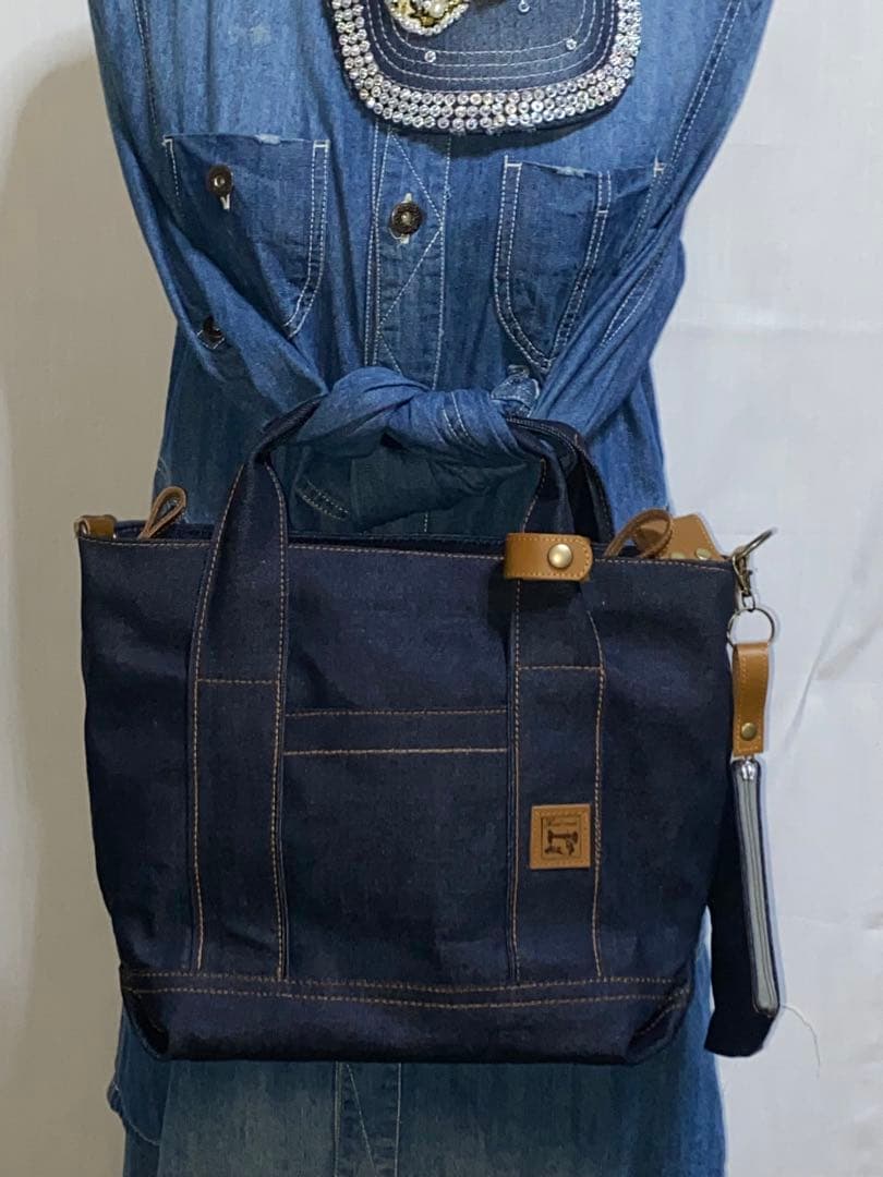 ☆ハンドメイド☆岡山デニム☆男女兼用☆3wayショルダーバッグ