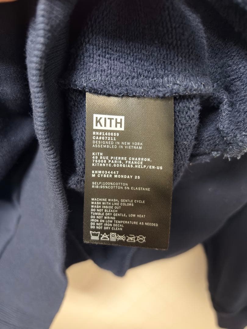 Kith Classic Logo Nelson Crewneck ネイビー L