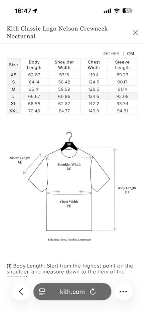 Kith Classic Logo Nelson Crewneck ネイビー L