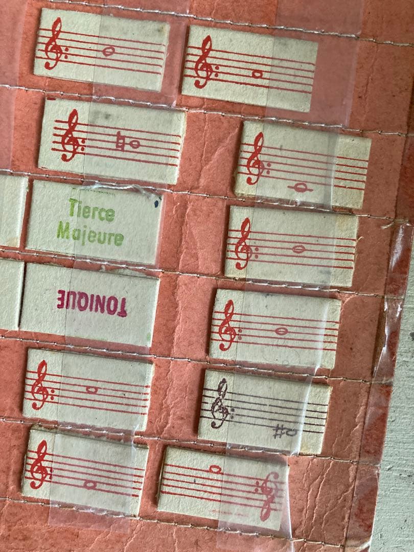 ④ フランス　アンティーク　音符　練習用カード　レア　123枚