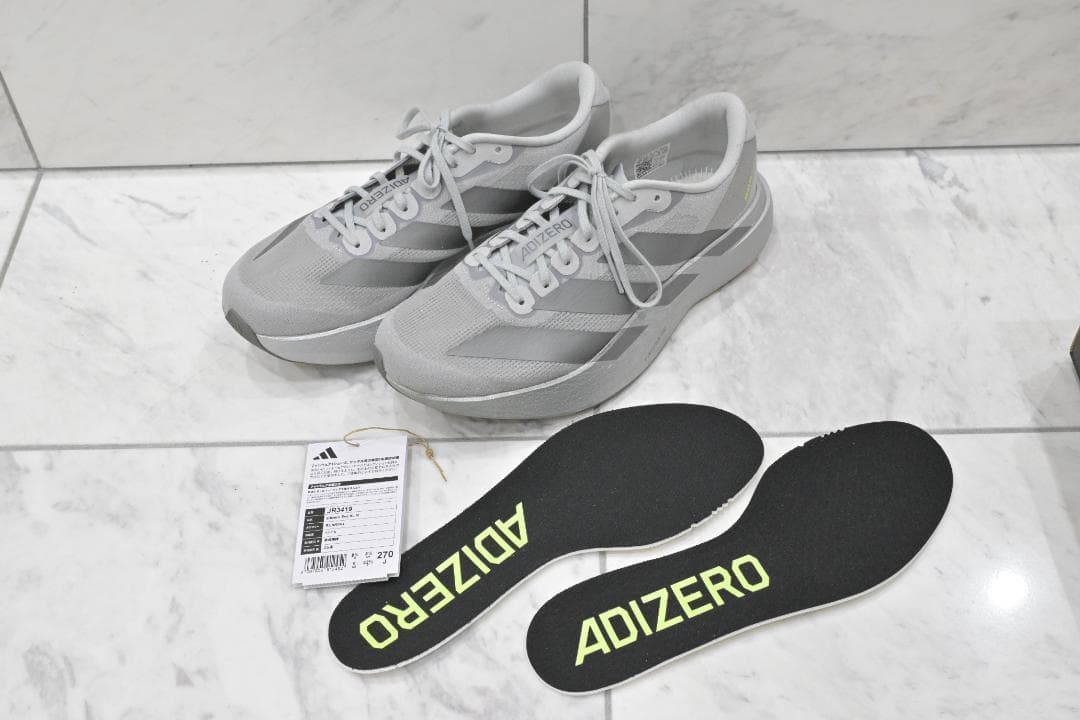 値下げ　美品　アディダス ADIZERO EVO SL 27.0cm シルバー