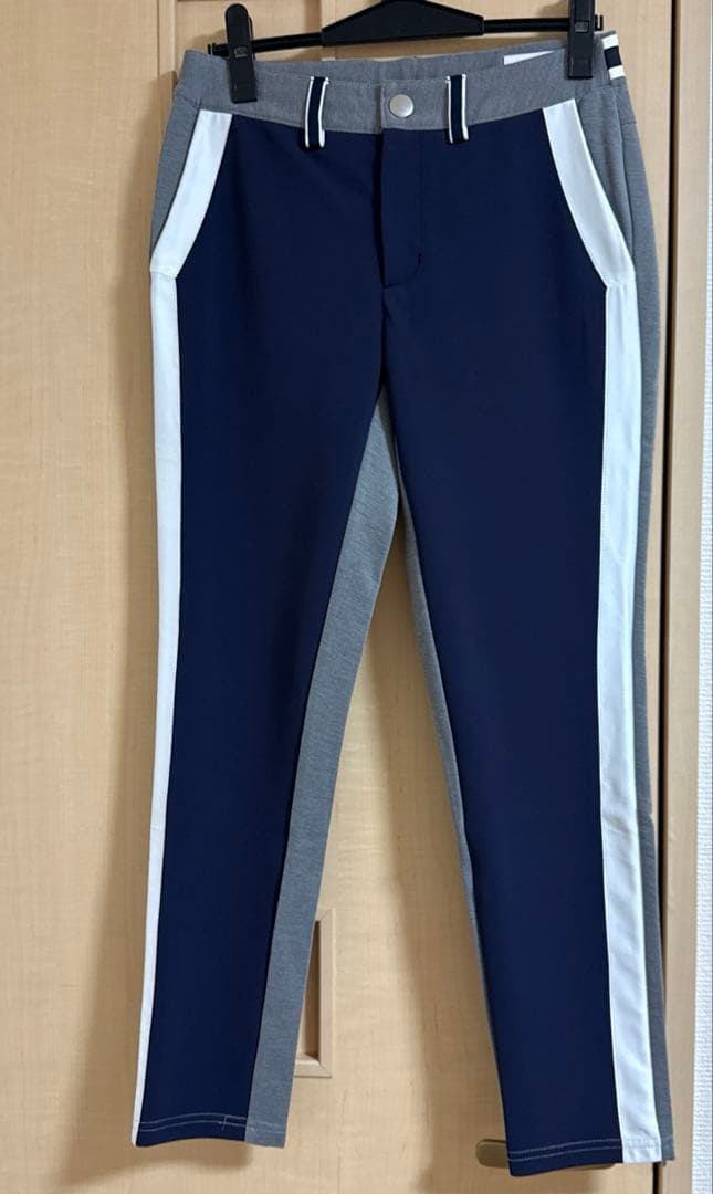 DECEMBER MAY レディースパンツ M ネイビー/グレー