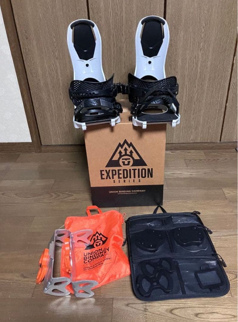 ゴ*ラ様 スプリットボードビンディングUNION chargerクランポン付