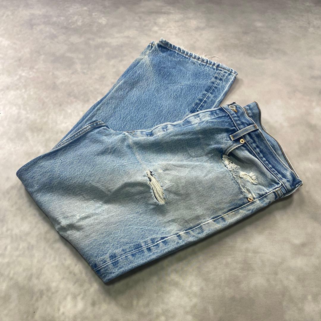 Levi’s 501古着W38極上ダメージクラッシュ メキシコ製　AG35