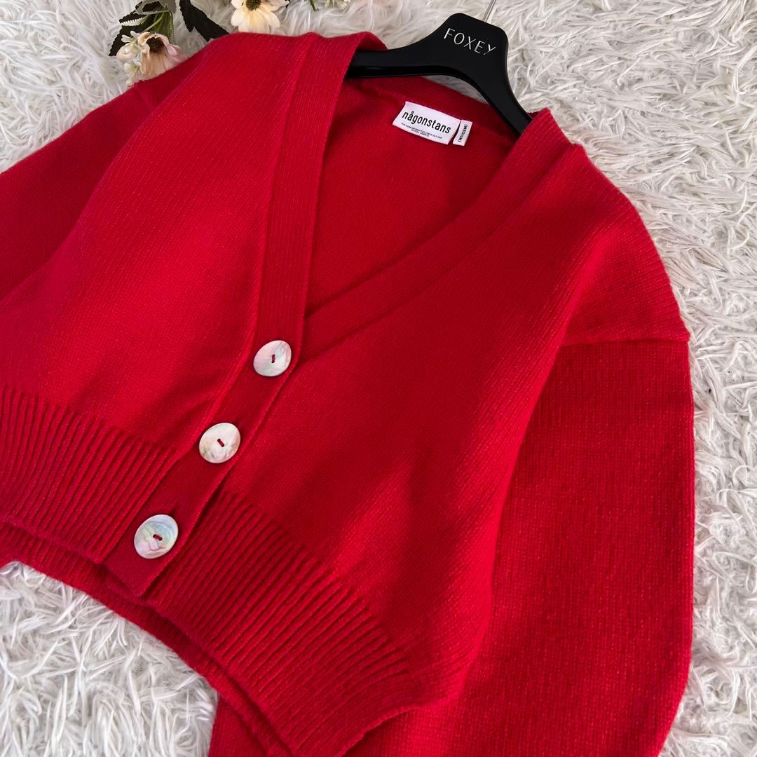 nagonstans ボリューム スリーブ ショート カーディガン