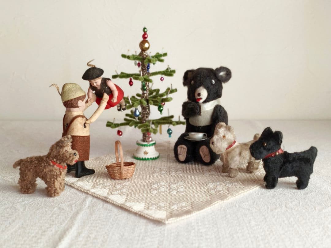 * vintage teria ❀ クリーム色の毛並みの テリアさん