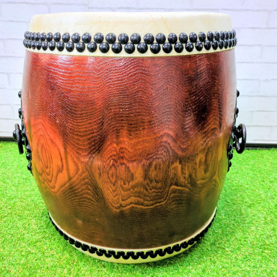 【最高級】和太鼓 1尺1寸 欅（赤欅）一本繰り抜き 如輪杢 希少品