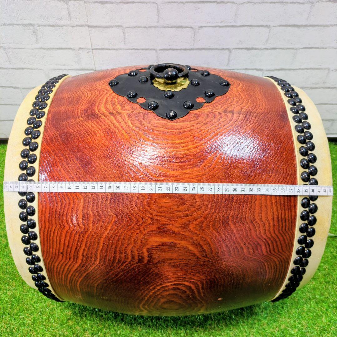 【最高級】和太鼓 1尺1寸 欅（赤欅）一本繰り抜き 如輪杢 希少品