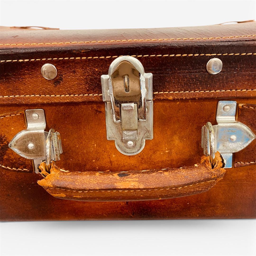 特大　レザー　本革トランクケース　トランクバッグ　ビンテージ　75cm×45cm