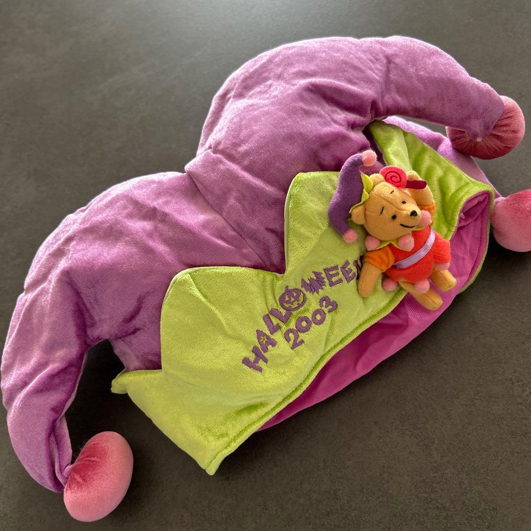 ディズニーハロウィン　プーさんピエロ　ファンキャップ