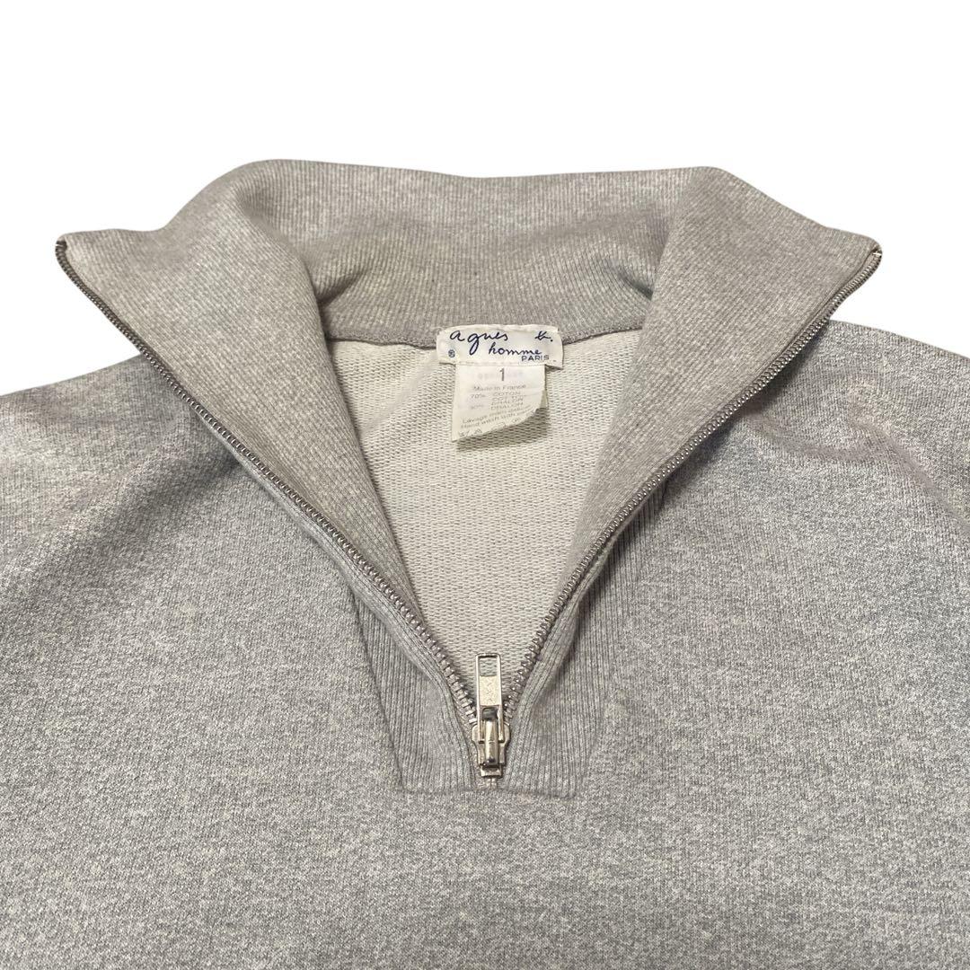 90’s agnes b. アニエス・ベー　ハーフジップ　ドライバーズニット　1