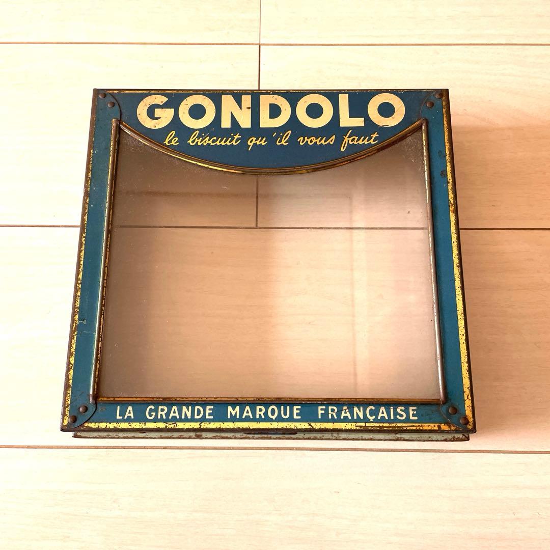 フランスヴィンテージ ゴンドーロ ディスプレイ ケース 蓋　ビスケット