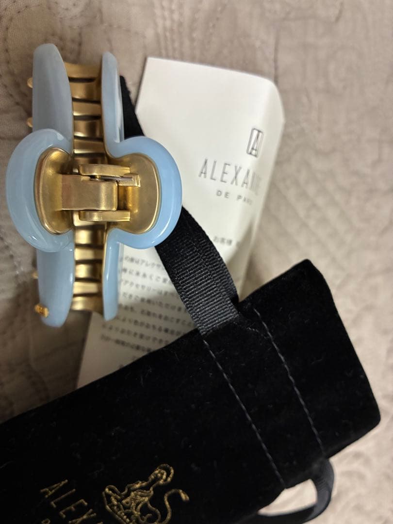 ALEXANDRE DE PARIS 水色ヘアクリップ