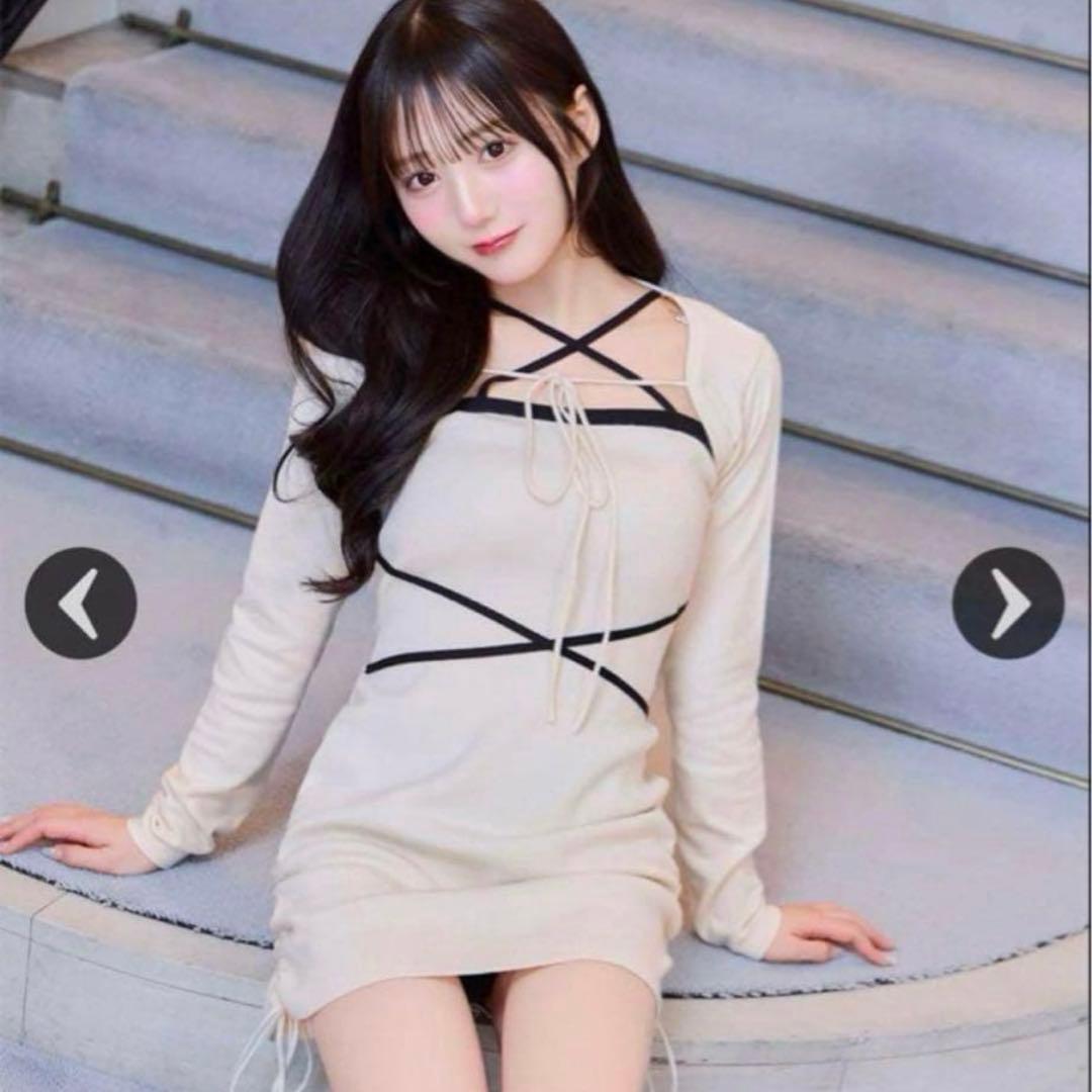 ミシェルマカロン　クロスニットワンピース