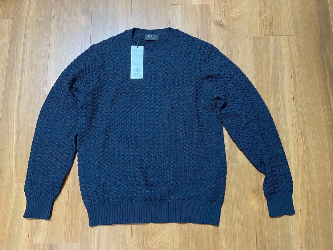 EPOCA UOMOネイビー セーター M1N23-255-29 サイズ48 Ｌ