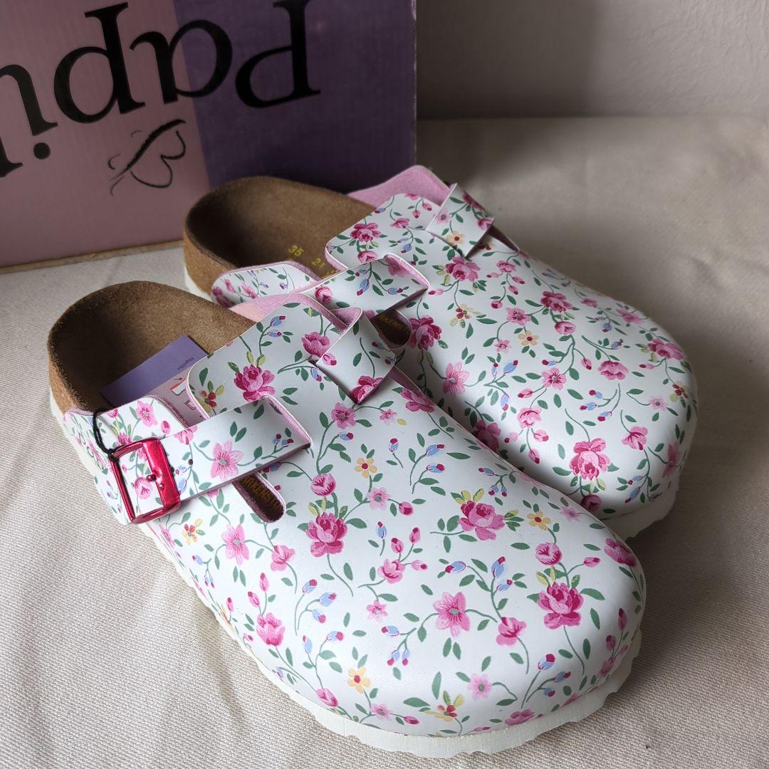 ビルケンシュトック/22.5cm/35/ボストン/パビリオ花柄/新品未使用