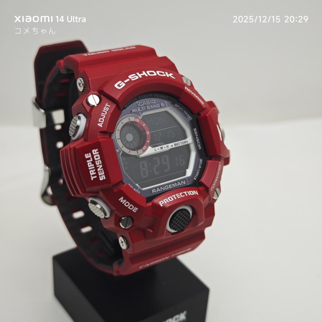 【希少・美品】カシオG-SHOCK　GW-9400RDJ-4JFレスキューレッド