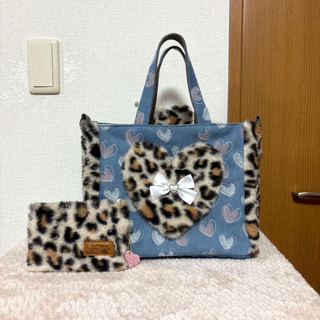 コヤンイサムチョン　ふわモコうさぎサンダーちゃんフリルトート＆ポーチ