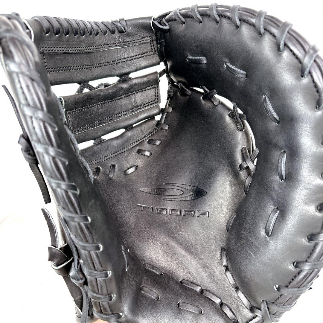 【美品】TIGORA　ファーストミット　右投げ用　軟式グローブ 　ブラック