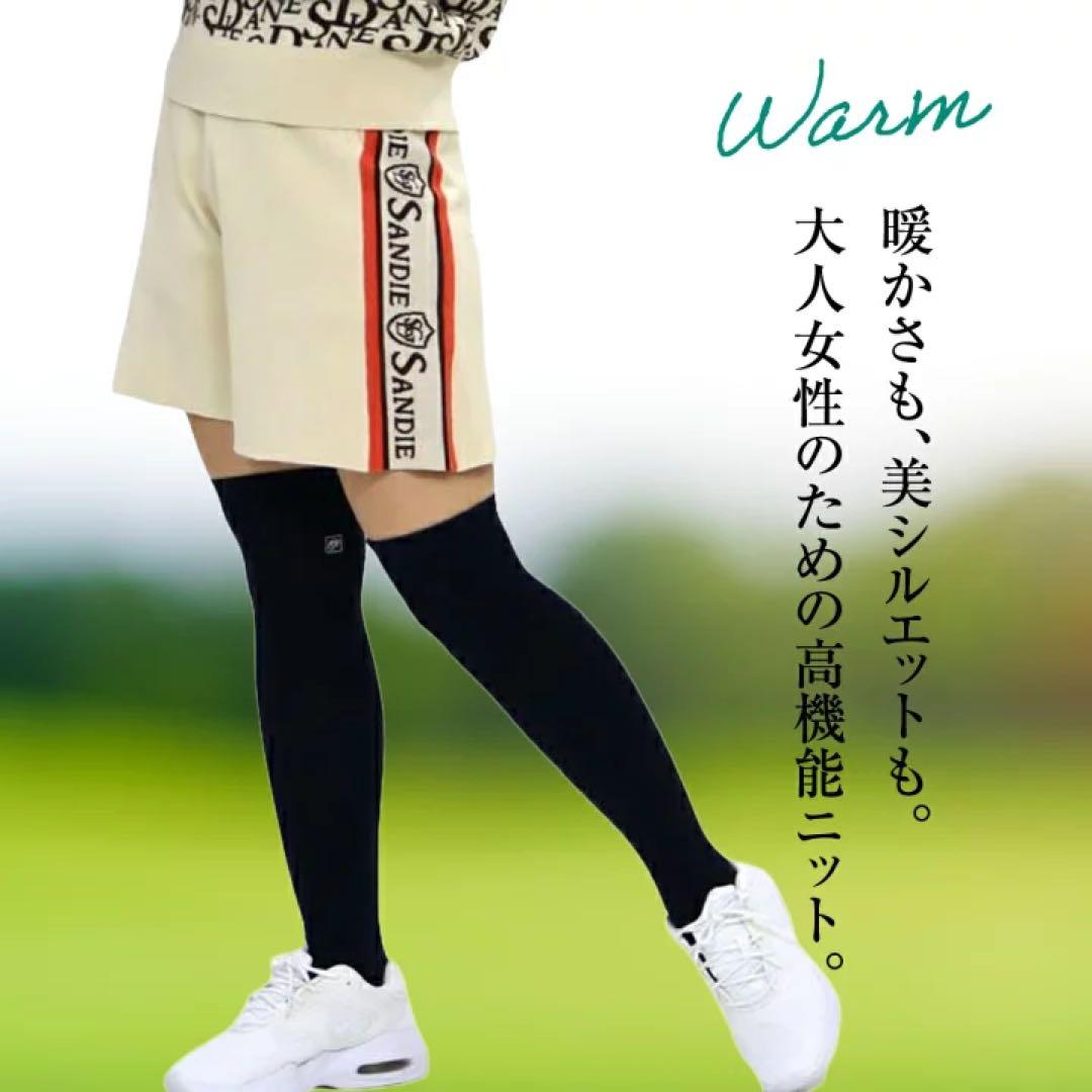 Sandie セットアップ　ロゴジャガードモックネックニット　ショートパンツ