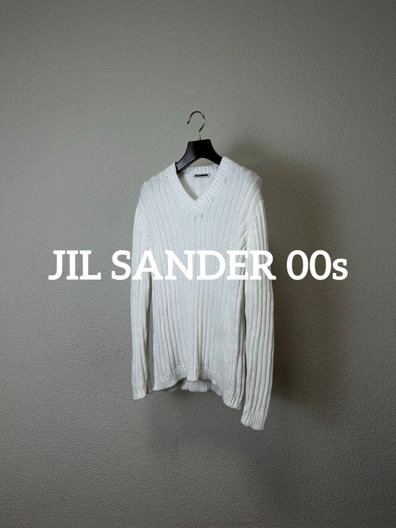 トップス JIL SANDER 00s Cotton V Neck Kint