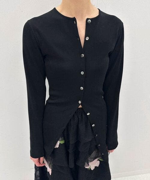 24年　美品　エディットフォールル abc ロングカーディガン　ブラック　黒