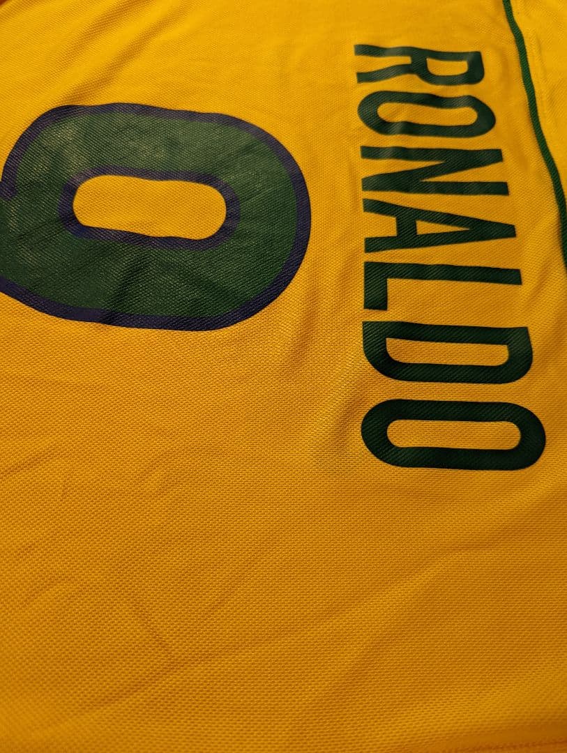 英国製 ビンテージ 1998W杯 ブラジル代表 選手着用モデル ロナルド 名前入