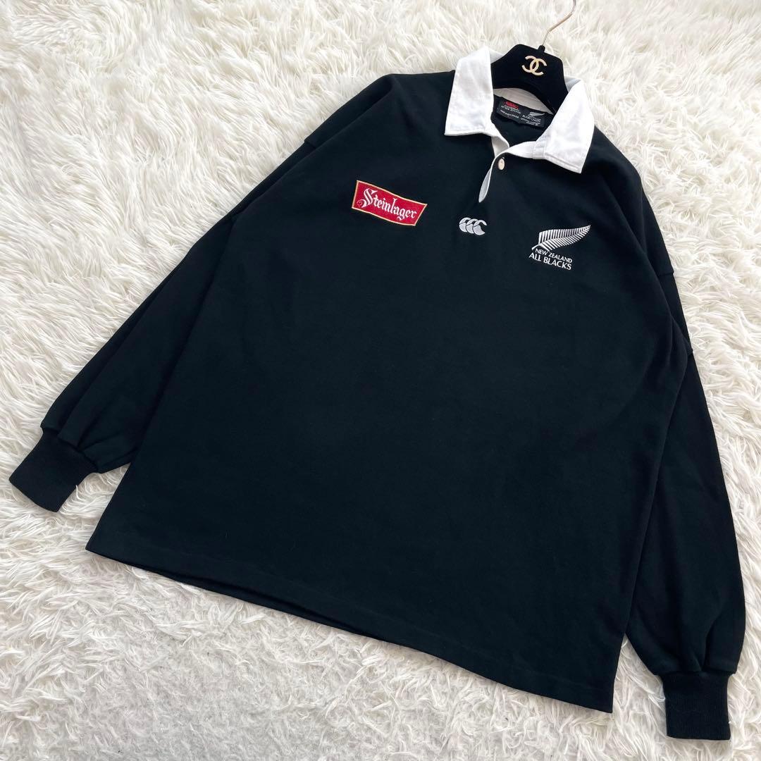 CANTERBURY 90s スタインラガー　長袖　ポロシャツ　オールブラックス