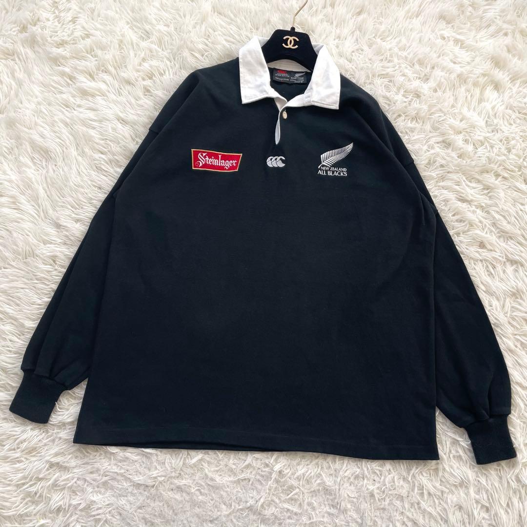 CANTERBURY 90s スタインラガー　長袖　ポロシャツ　オールブラックス