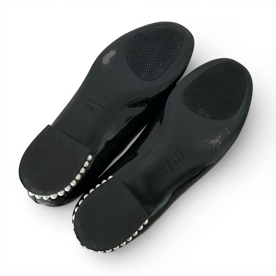 美品 シャネル　オペラシューズ　ローファ フラットシューズ 24.5cm