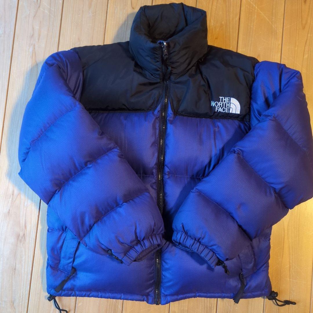 THE NORTH FACE ヌプシ　ダウンジャケット 黒/青　メンズМ相当