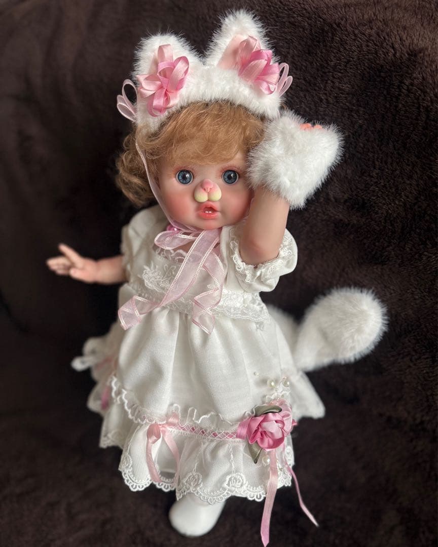 ★新品★リボーンドール フルボディー可愛いおニャン子ちゃん♥ 45cm