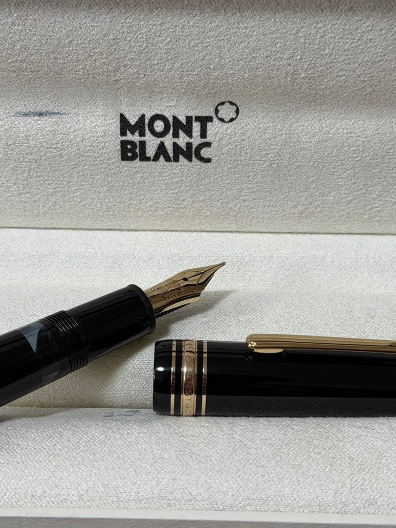 未使用に近い　146 ル グラン　14K 全金　2段エボナイトペン芯　万年筆　F