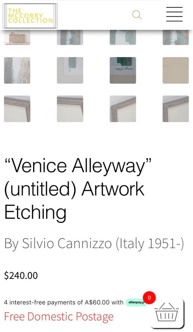 silvio cannizzo 絵 絵画 リトグラフ イタリア ヴェネツィア風景