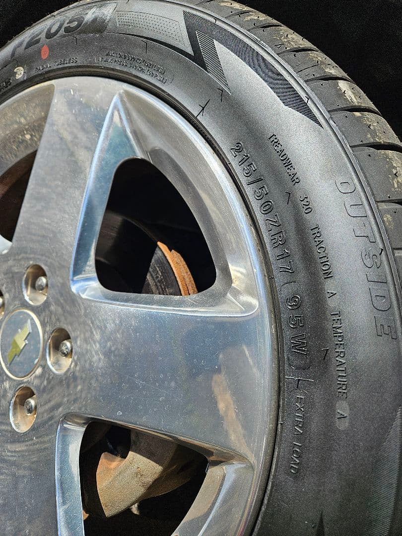 シボレーhhr純正アルミ17 215/50r17OPELジープレネゲードコンパス