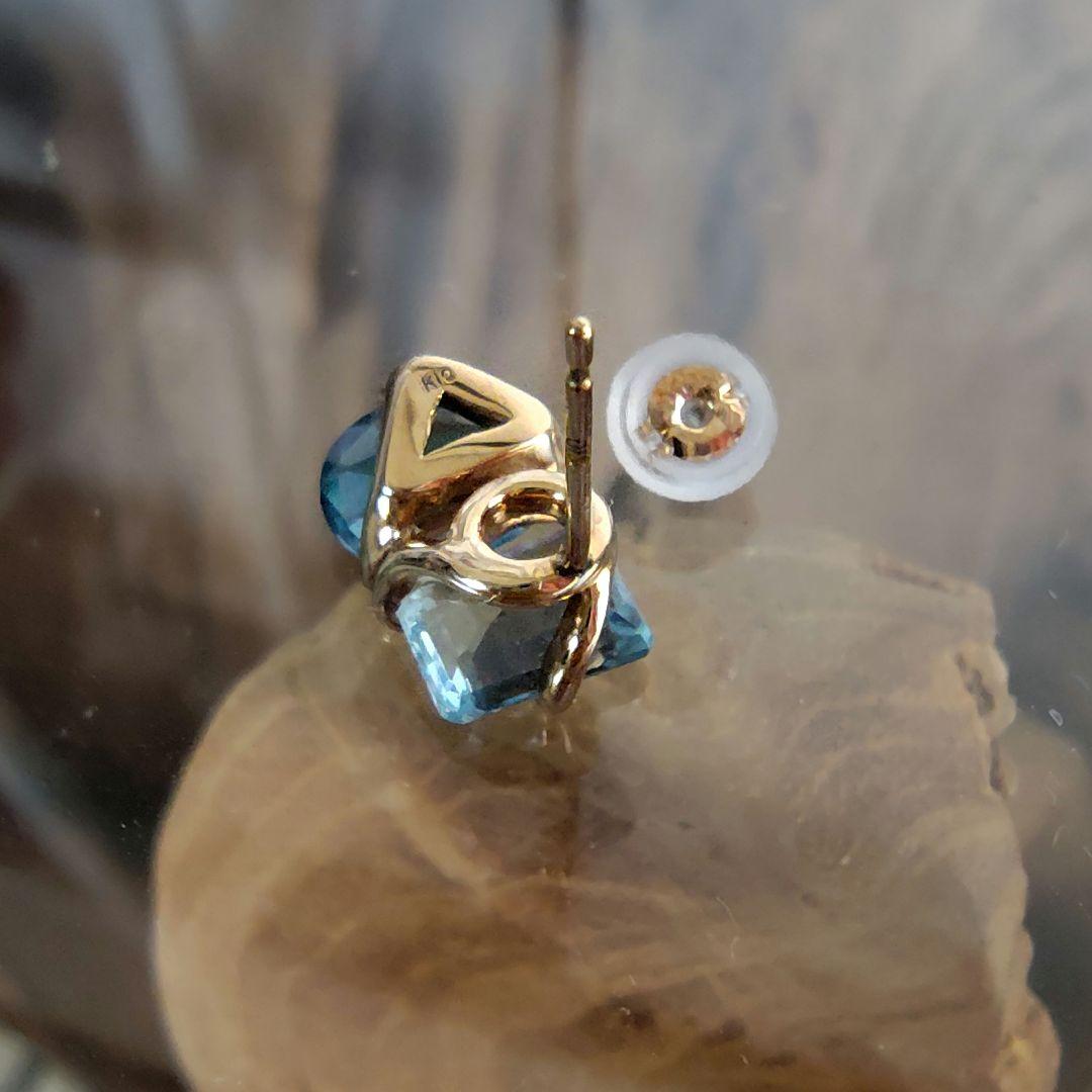 ヒマリ ミューズ 2 ストーン シングル プチ ピアス ブルー