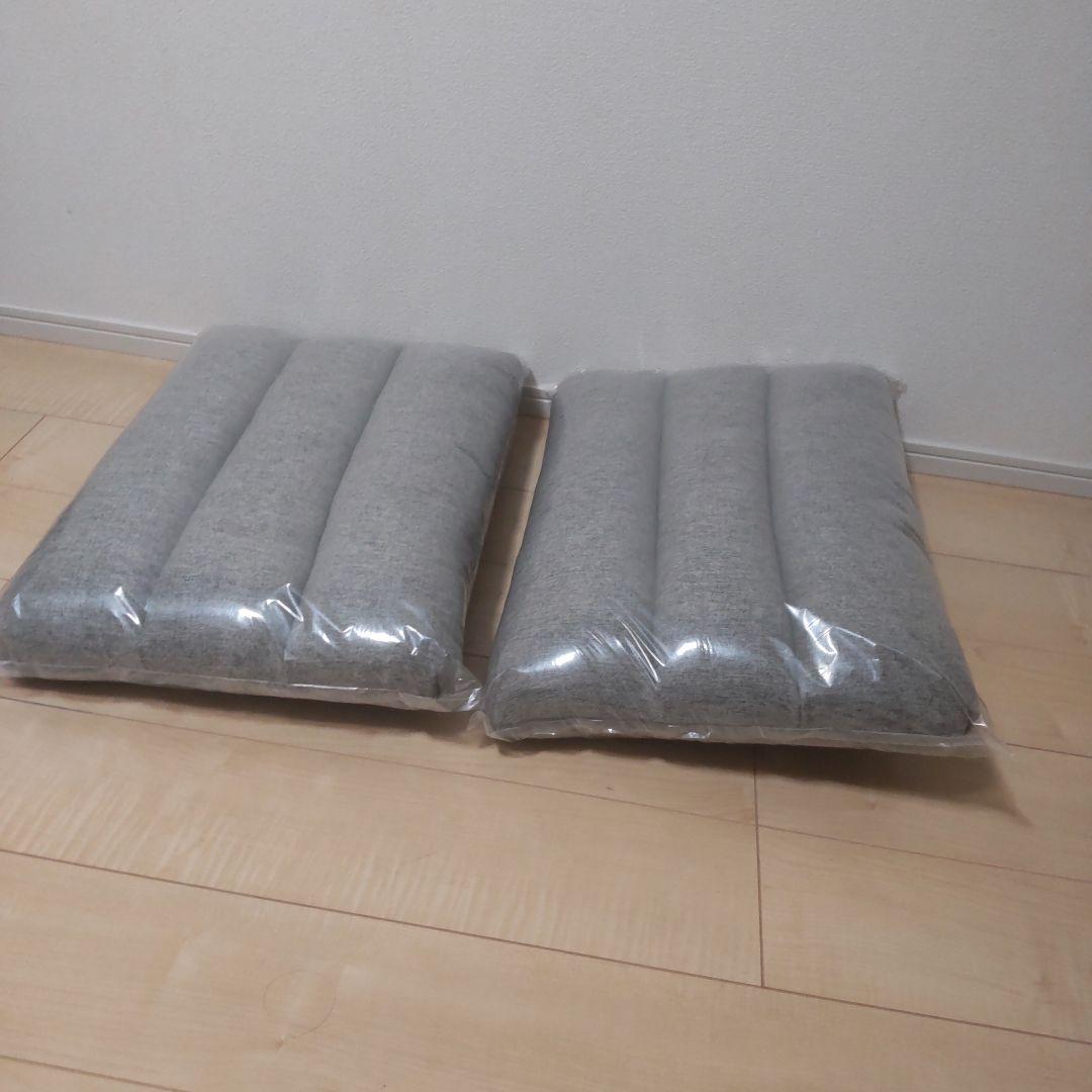 CAINZ 枕にもなる背もたれイス Lepoco グレー 2個セット