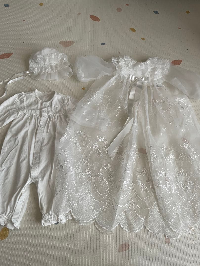 美品！！赤ちゃんの城　ベビードレス　セレモニードレス　3点セット　お宮参り　退院