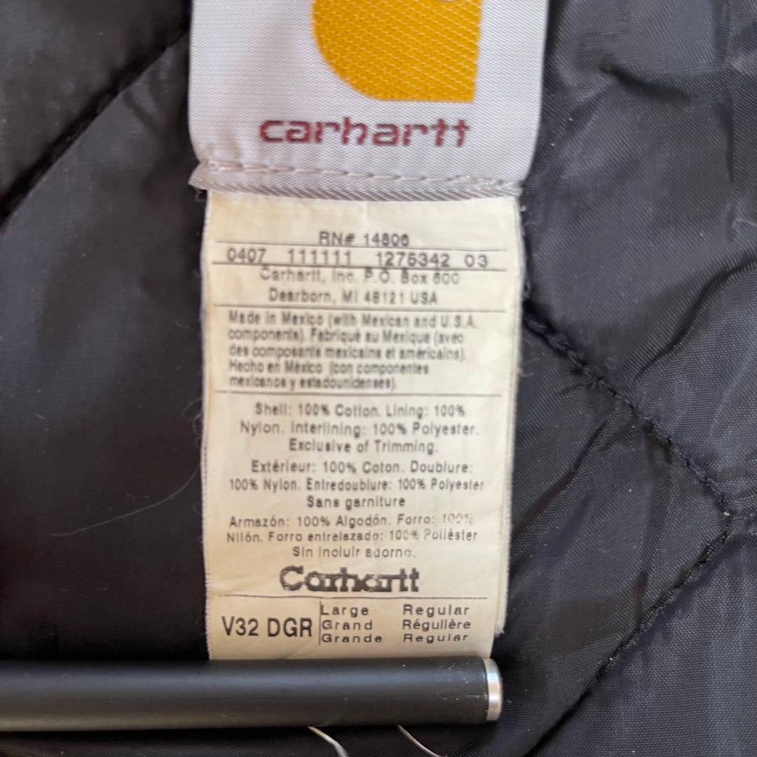 ★carhartt vtg ダックベスト グリーン系　Lサイズ