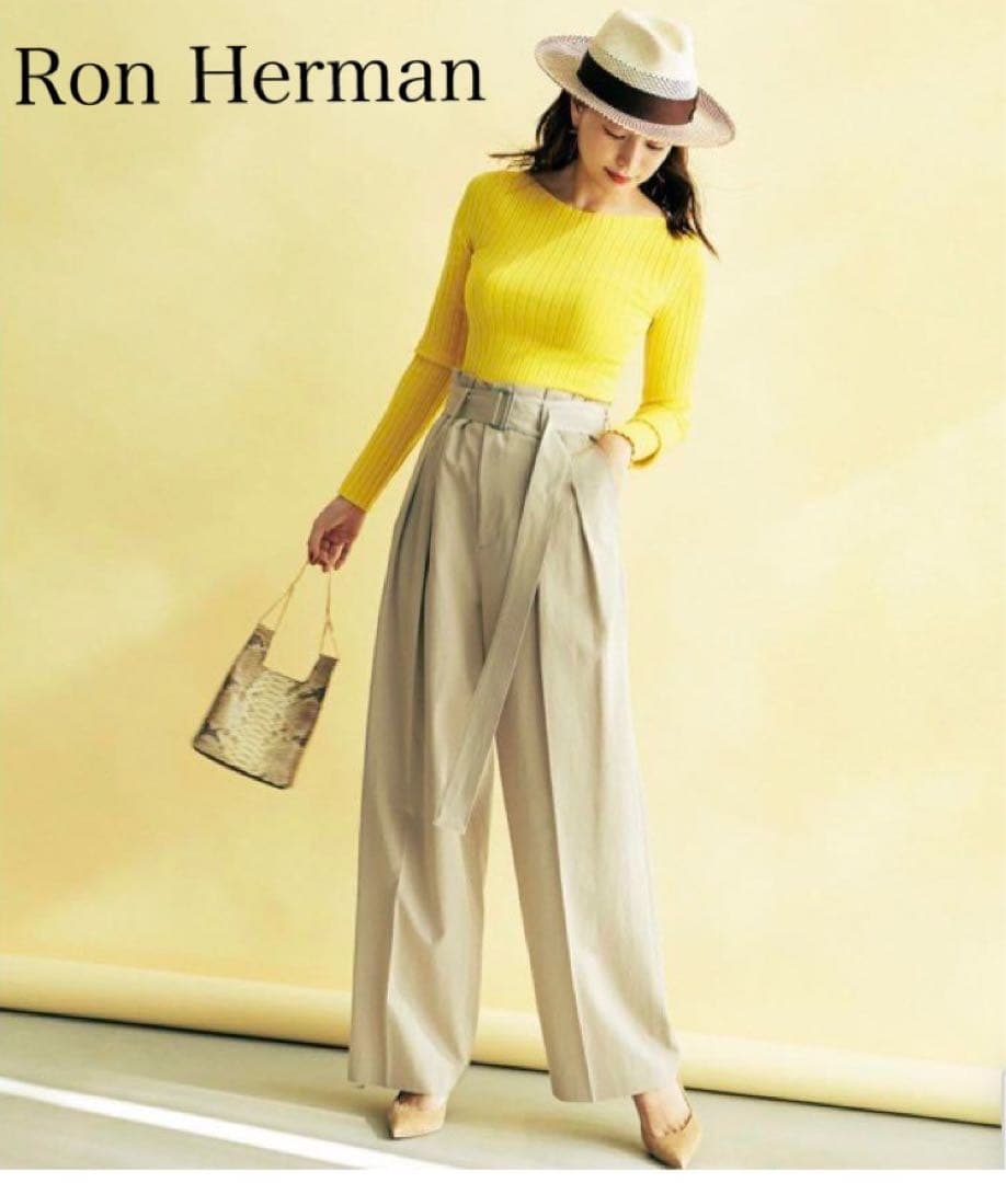 ロンハーマン  エブール  ビスコツイルハイウエストベルテッドパンツ