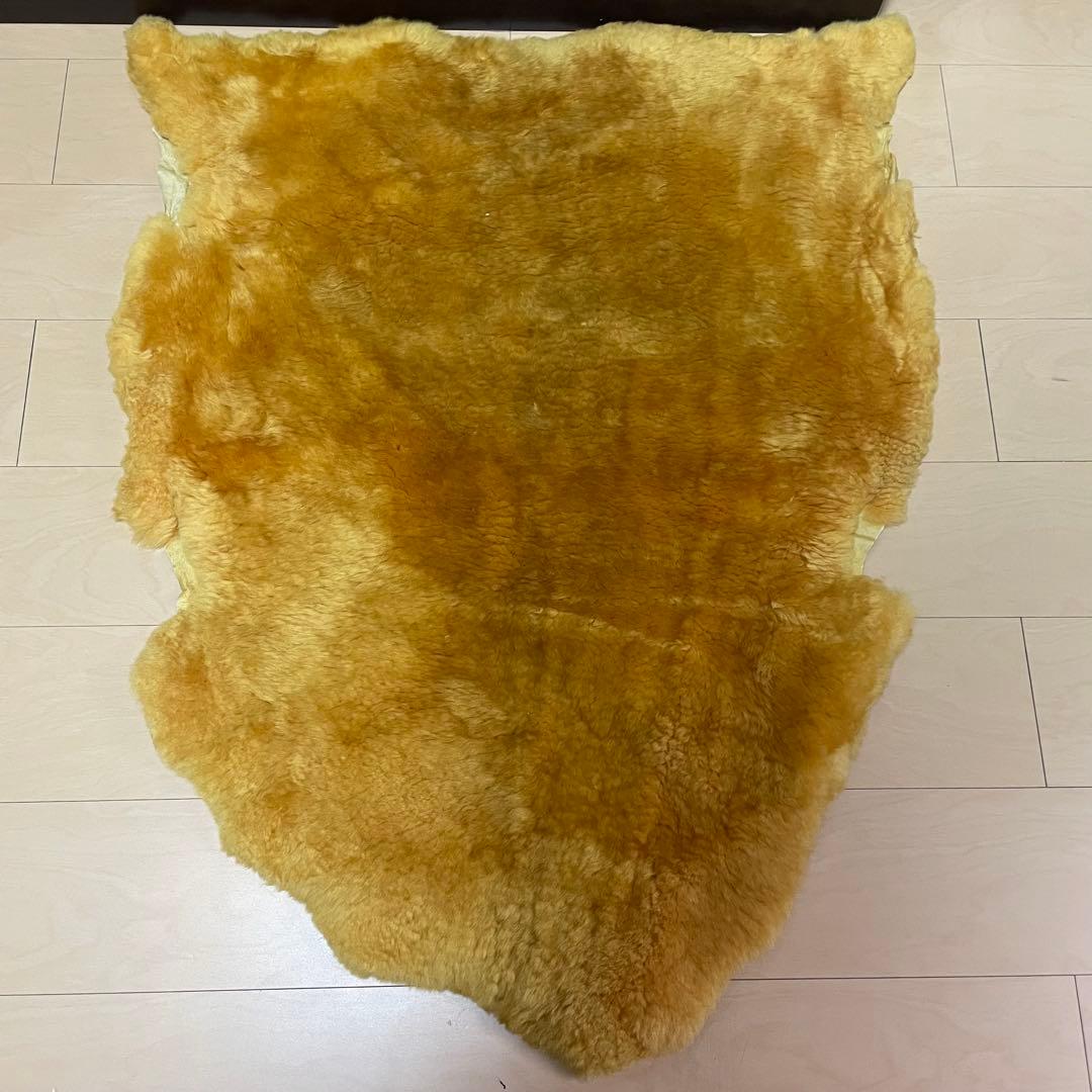 ムートン　ラグ　日本ムートン　4枚セット　冬キャンプ